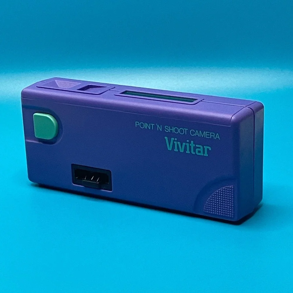 Vivitar Point N Shoot‎ Camera 35mm Film Purple Teal Vintage Retro Lo-Fi Y2K